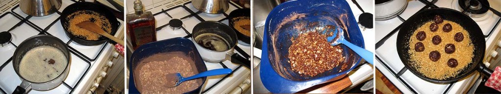 Hur man tillverkar chokladbollar. steg för steg